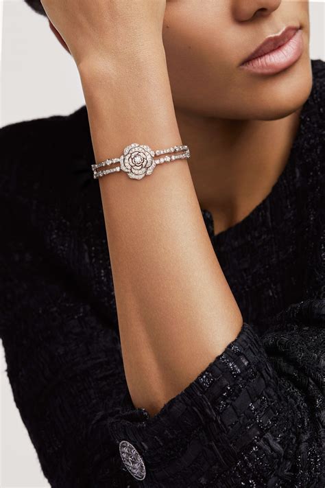 braclet chanel|Chanel bracelet with diamonds.